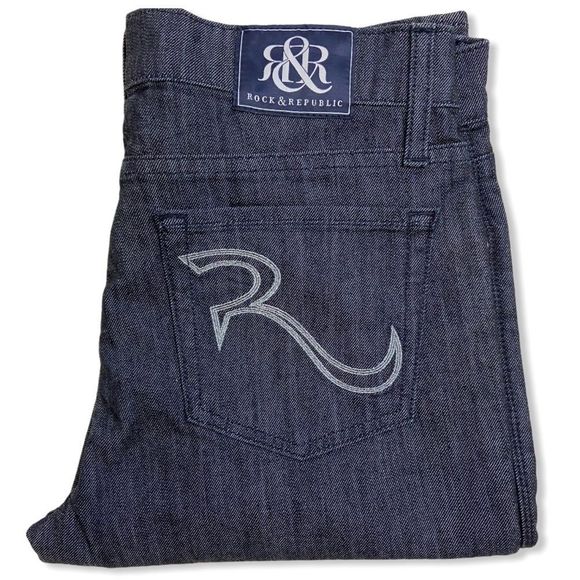 Rock & Republic Sienna Straight Leg  size 29 x 35 1/2 mid rise pocket detail EUC - Picture 11 of 11